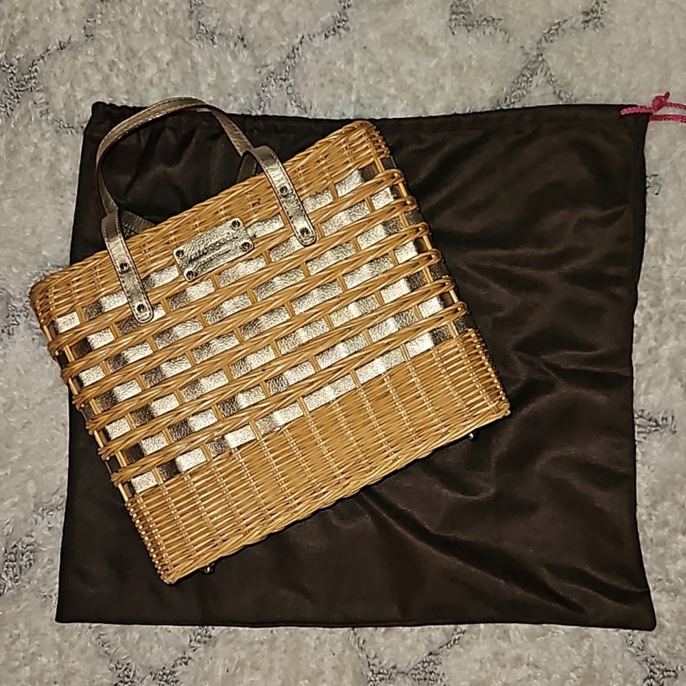 ❤️👜 Kate Spade ♠️  Vintage wicker and leather purse